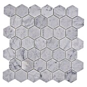 Mosaikfliese Hexagon Uni MOS HXN 2000 (29,8 x 30,5 cm, Weiß, Matt)