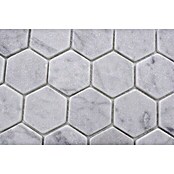 Mosaikfliese Hexagon Uni MOS HXN 2000 (29,8 x 30,5 cm, Weiß, Matt)