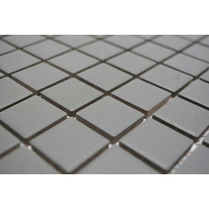 Mosaikfliese Quadrat Uni AT 950 (32,6 x 30 cm, Grau, Matt)