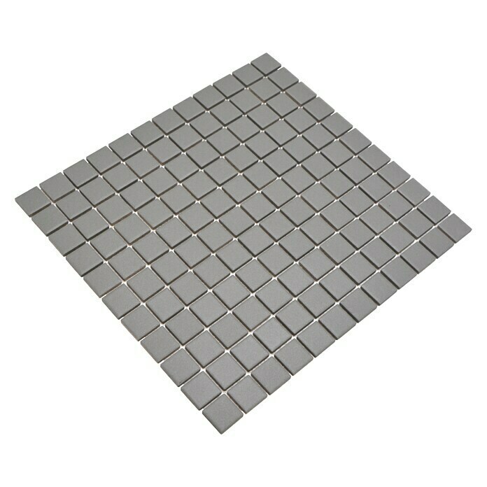 Mosaikfliese Quadrat Uni AT 950 (32,6 x 30 cm, Grau, Matt)