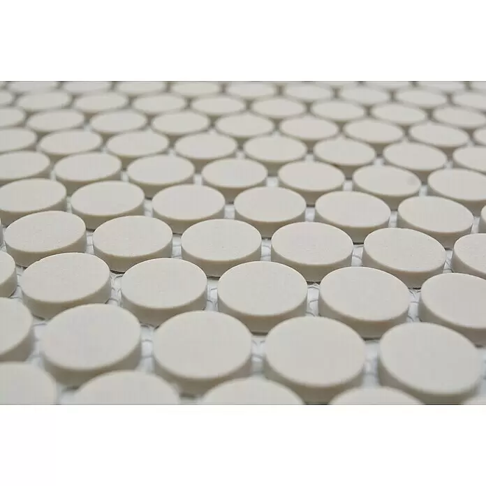 Mosaikfliese Knopf Uni CU K22031,5 x 29,4 cm, Beige, Matt