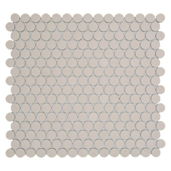 Mosaikfliese Knopf Uni CU K220 (31,5 x 29,4 cm, Beige, Matt)