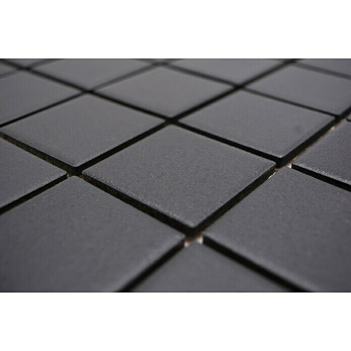 Mosaikfliese Quadrat Uni SAT 402 (29,8 x 29,8 cm, Schwarz, Matt)