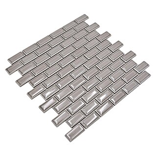 Mozaik pločica Brick Bond Diamond CBC 102 (30 x 30 cm, Sive boje, Sjaj)