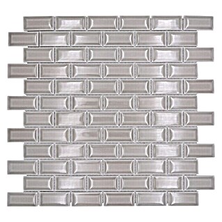 Mosaikfliese Brick Bond Diamond CBC 102 (30 x 30 cm, Grau, Glänzend)