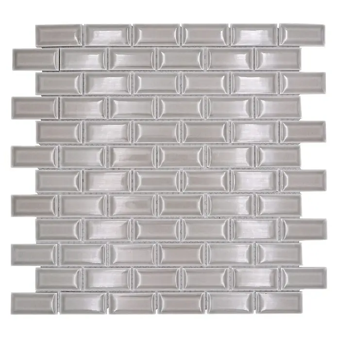 Mosaikfliese Brick Bond Diamond CBC 10230 x 30 cm, Grau, Glänzend