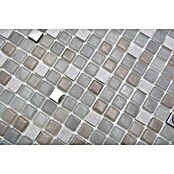 Mosaikfliese Quadrat Crystal Mix LOPE 04AN (30 x 30 cm, Grau, Glänzend)