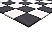 Mosaikfliese Quadrat Mix SAT 348 (29,8 x 29,8 cm, Schwarz/Weiß, Matt)