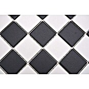 Mosaikfliese Quadrat Mix SAT 348 (29,8 x 29,8 cm, Schwarz/Weiß, Matt)