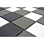 Mosaikfliese Quadrat Mix SAT 543 (29,8 x 29,8 cm, Schwarz/Grau/Weiß, Matt)