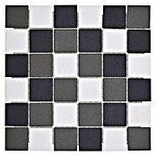 Mosaikfliese Quadrat Mix SAT 543 (29,8 x 29,8 cm, Schwarz/Grau/Weiß, Matt)