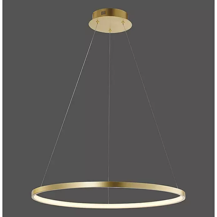 Paul Neuhaus LED-Pendelleuchte rund Circle - 28 W, Ø x H: 45,5 x 6,6 cm, Gold, Warmweiß - Stimmungsaufnahme