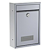 Basi Wandbriefkasten BK 100 (L x B x H: 8,2 x 21,5 x 32 cm, Silber, Stahl, Namensschild) | BAUHAUS