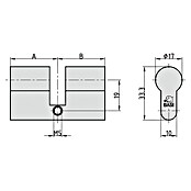 Basi Blindzylinder BZ (Baulänge innen: 45 mm, Baulänge außen: 45 mm, Material Zylinder: Messing) | BAUHAUS