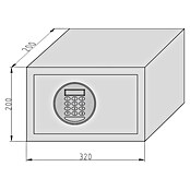 Basi Möbeltresor EMT 200 Code (L x B x H: 200 x 320 x 200 mm, Elektronisches Zahlenschloss, Schwarz) | BAUHAUS