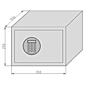 Basi Möbeltresor EMT 250 Code (L x B x H: 250 x 350 x 250 mm, Elektronisches Zahlenschloss, Schwarz) | BAUHAUS