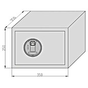 Basi Möbeltresor EMT 250 Fingerprint (L x B x H: 250 x 350 x 250 mm, Elektronisches Fingerabdruckschloss, Schwarz) | BAUHAUS