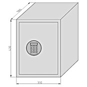 Basi Möbeltresor EMT 380 Code (L x B x H: 380 x 330 x 430 mm, Elektronisches Zahlenschloss, Schwarz) | BAUHAUS