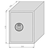 Basi Möbeltresor EMT 380 Fingerprint (L x B x H: 380 x 330 x 430 mm, Elektronisches Fingerabdruckschloss, Schwarz) | BAUHAUS