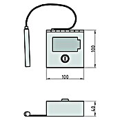 Basi Notschlüsselkasten NK 215 (L x B x H: 100 x 100 x 40 mm, Mit Glasbrecher) | BAUHAUS