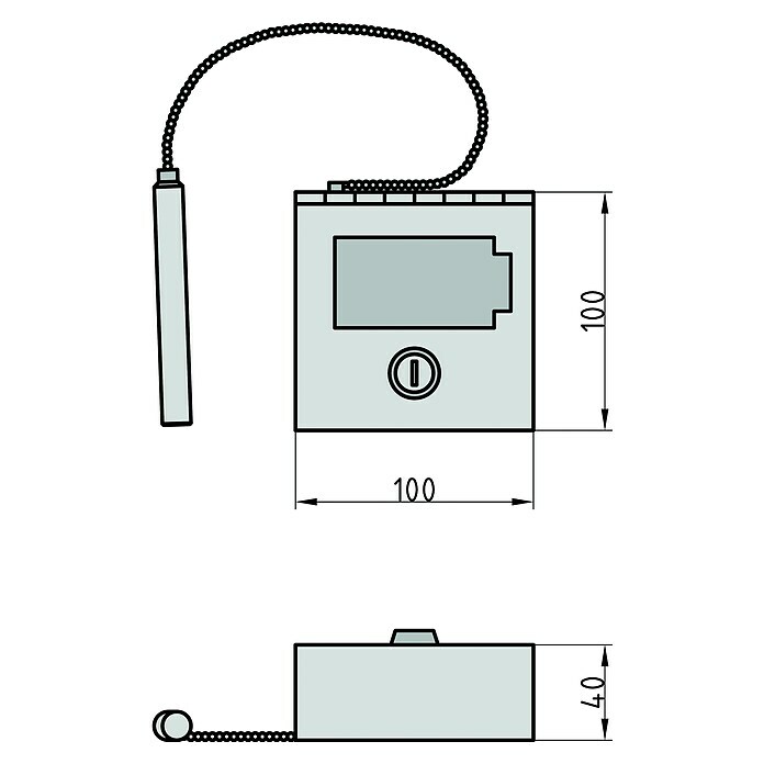 Basi Notschlüsselkasten NK 215L x B x H: 100 x 100 x 40 mm, Mit Glasbrecher Sketch