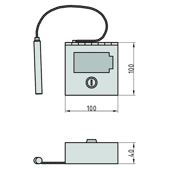 Basi Notschlüsselkasten NK 215L x B x H: 100 x 100 x 40 mm, Mit Glasbrecher