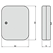 Basi Schlüsselkasten SK 50 (L x B x H: 75 x 250 x 180 mm, Anzahl Haken: 20 Stk.) | BAUHAUS