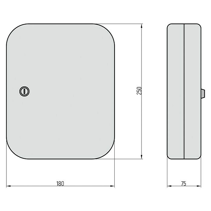 Basi Schlüsselkasten SK 50L x B x H: 75 x 250 x 180 mm, Anzahl Haken: 20 Stk. Sketch