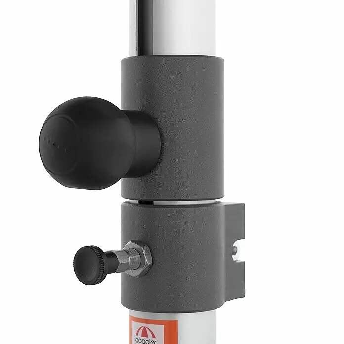 Doppler Alu Expert Marktschirm TeleskopNatur, L x B: 350 x 350 cm