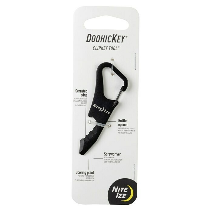 Nite Ize Multi-Tool DoohicKey ClipKeySchwarz Front View