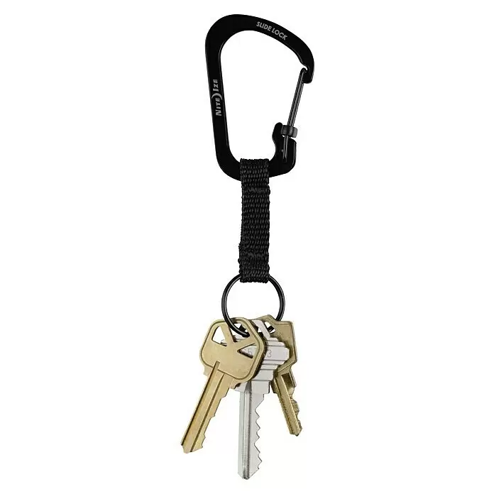 Nite Ize Karabinerhaken Slidelock Key Ring - Edelstahl, Schwarz - Anwendungsbeispiel