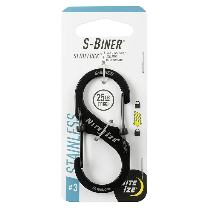 Nite Ize Schlüsselanhänger Karabiner S-Biner SlideLock Gr. 3 Schwarz kaufen bei
