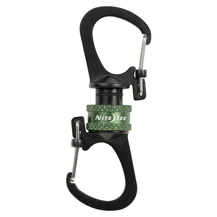 Nite Ize Doppelkarabiner Slidelock 360° Magnetic Lock - L x B: 19 x 2,05 cm, Aluminium, Anthrazit - Nite Ize Doppelkarabiner mit Drehelement, ideal zum Organisieren von Schlüsseln und Ausrüstung. Robuste Konstruktion für sicheren Halt im Alltag.