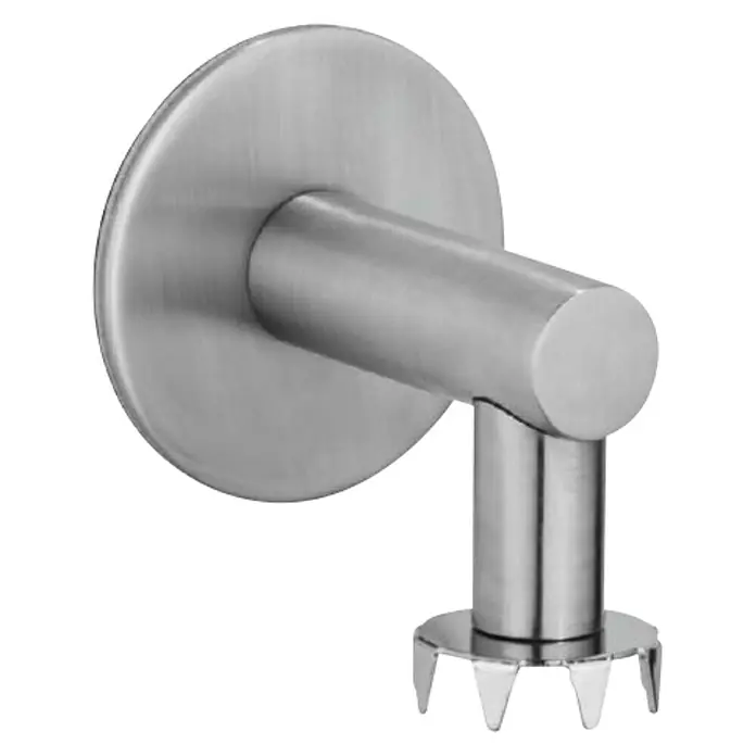 Wenko Magnetseifenhalter Turbo-Loc - Edelstahl, Matt - Ein moderner Wandhaken aus gebürstetem Edelstahl, ideal für Bad oder Küche, bietet stilvolle und praktische Aufbewahrungslösungen.