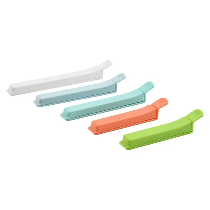 Set de pinzas - 15 pzs. - Cierres de clip multicolores para mantener los alimentos frescos. Perfecto para bolsas de papas fritas y más, para mantener los alimentos frescos por más tiempo.