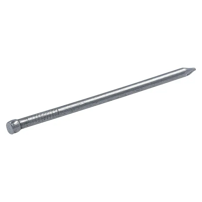 Suki Clavo - Ø x L: 2,2 x 45 mm, Acero - Un clavo plateado brillante con cabeza plana y punta afilada, ideal para proyectos de construcción y reparación.