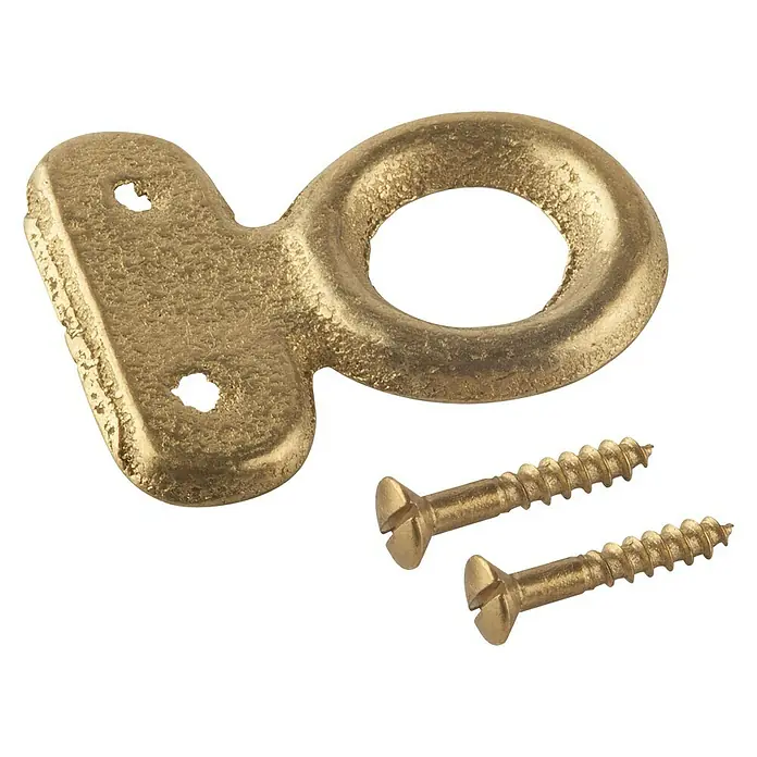 Suki Gancho para colgar cuadros - L x An: 24 x 20 mm - Un colgador dorado para cuadros con dos tornillos, perfecto para colgar fotos y decoración de pared. Construcción sólida para una sujeción segura.
