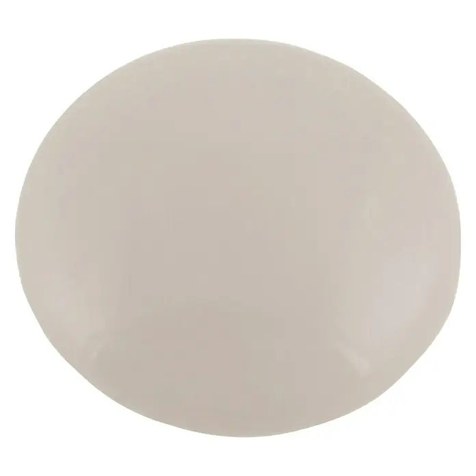 Suki Imán redondo - Ø x Al: 20 x 9 mm, Redonda, Blanco - Primer plano de un plato redondo gris claro, que irradia una elegancia sencilla. Perfecto para arreglos de mesa con estilo.
