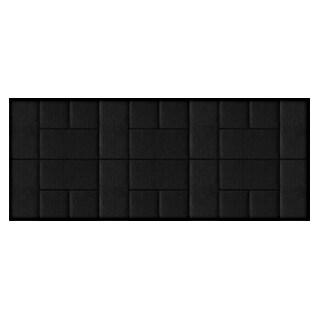 Fllow Deko-Wandpolster Set Velvet A2 (300 x 120 cm, Schwarz)