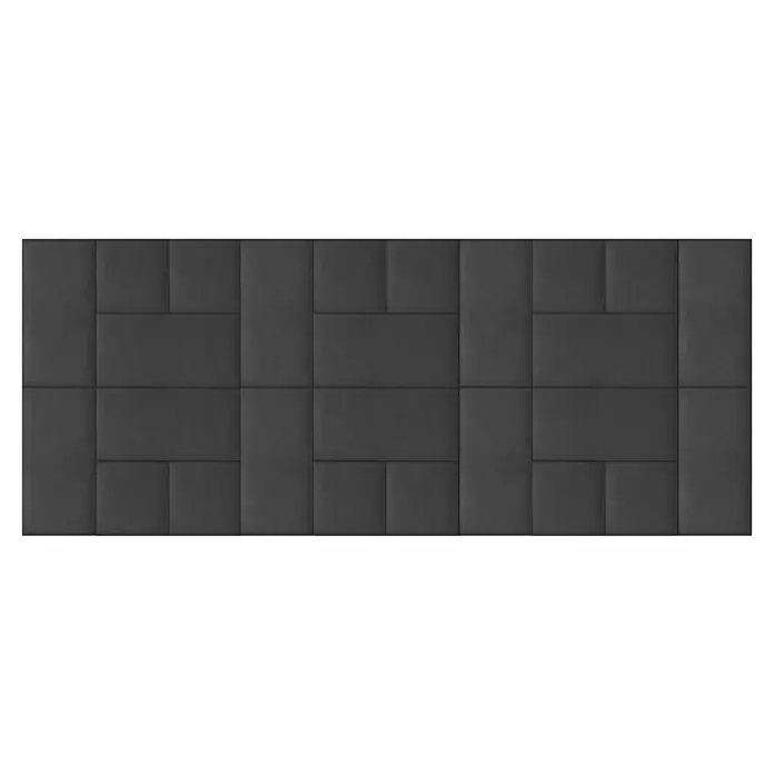 Fllow Wandpolster-Set Velvet A2 - 300 x 120 cm, Anthrazit - Graue Akustikplatten für Wandpaneele, die Schall absorbieren und ein modernes Designelement für jeden Raum bieten.