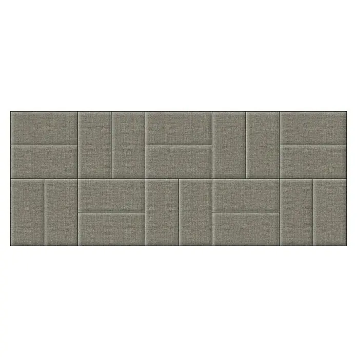 Fllow Wandpolster-Set Inari A3 - 300 x 120 cm, Taupe - Dekorative Wandpaneele mit Stoffbezug in Rechteckform und Textur für eine moderne Inneneinrichtung und verbesserte Raumakustik.
