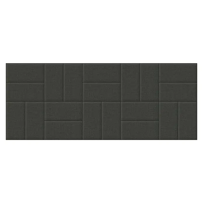 Fllow Wandpolster-Set Inari A3 - 300 x 120 cm, Anthrazit - Dunkelgraue, stoffbezogene Akustikpaneele für Wandmontage in verschiedenen Größen und Mustern, ideal zur Schallabsorption und Dekoration.