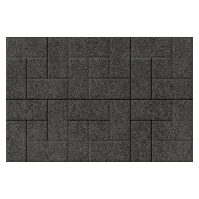 Fllow Wandpolster-Set Velvet A4 - 270 x 180 cm, Schiefer - Strukturierte, graue Wandpaneele mit einem modernen, geometrischen Muster, ideal für stilvolle Innenräume.