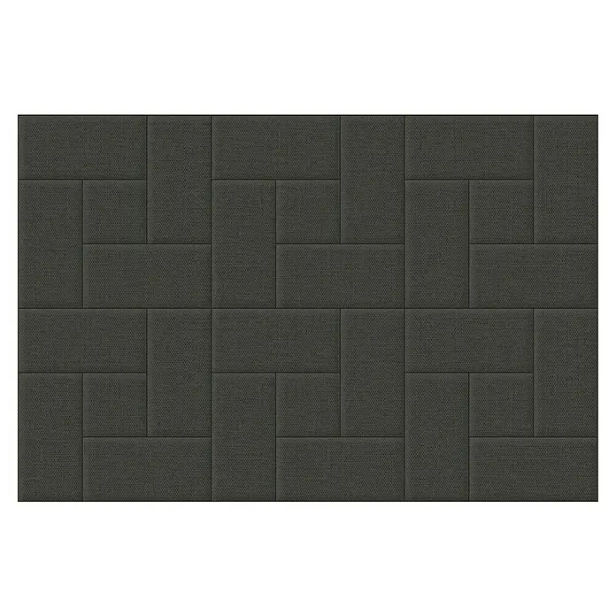 Fllow Wandpolster-Set Inari A4 - 270 x 180 cm, Anthrazit - Anthrazitfarbene Akustikwandpaneele in einem geometrischen Muster, ideal zur Schallabsorption und Wanddekoration.