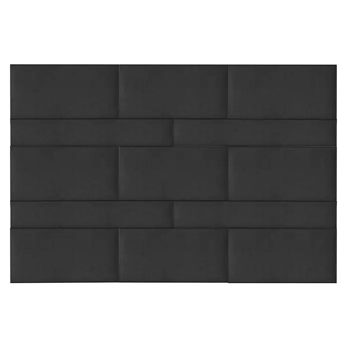 Fllow Wandpolster-Set Velvet B1 - 180 x 120 cm, Anthrazit - Graue Wandpaneele mit rechteckiger Form und leicht erhabener Textur, ideal für moderne Innenräume und zur Verbesserung der Raumakustik.