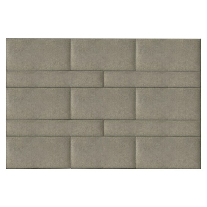 Fllow Deko-Wandpolster Set Velvet B1180 x 120 cm, Taupe Top View