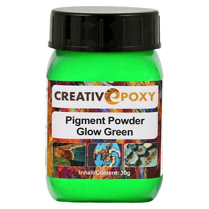 CreativEpoxy Pigment PowderGlow Green, 30 g Front View