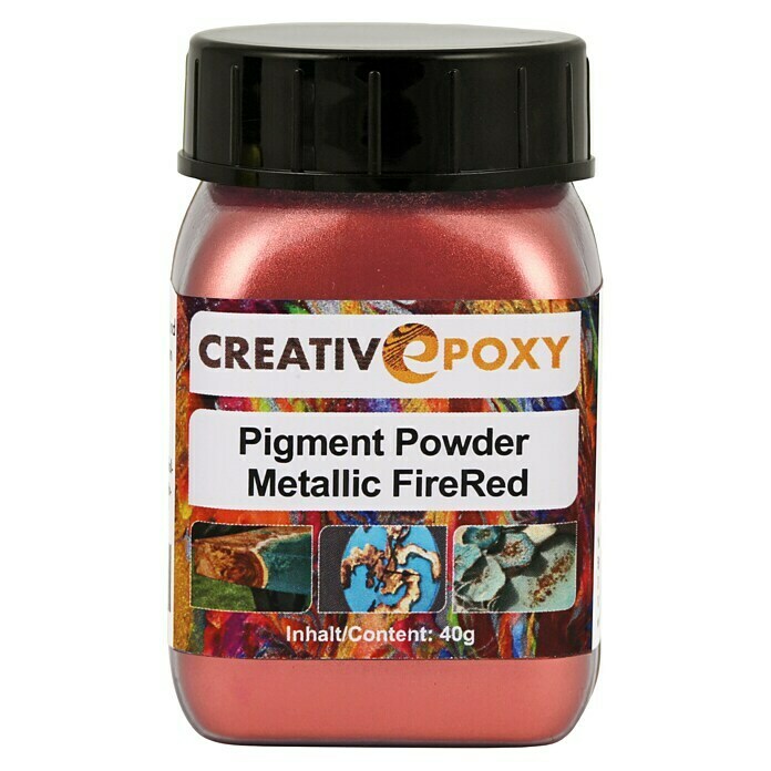 CreativEpoxy Pigment PowderMetallic FireRed, 40 g Front View