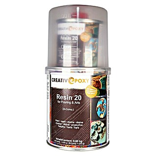 CreativEpoxy Gießharz Resin 20 A+B (850 g, Passend für: Bis zu 20 mm Schichtstärke)