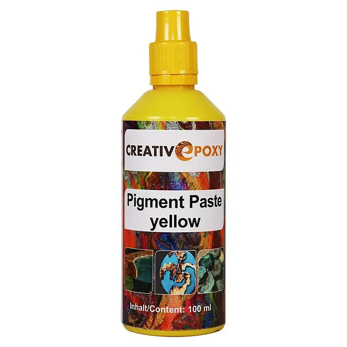 CreativEpoxy Pigmentpaste - Yellow, 100 g - Gelbe Pigmentpaste von Creative-Epoxy in einer 100ml Flasche. Ideal zum Färben von Epoxidharz und anderen Gießharzen.